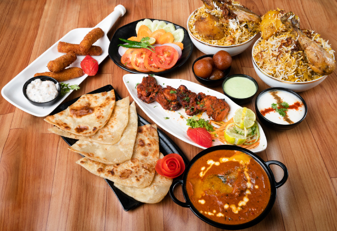 Haandi is a casual dining restaurant serving Northern Indian cuisine, with dishes like tandoori chicken wings and vegetable biryani