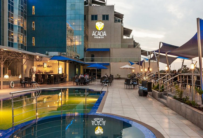 By the lake, Acacia Premier Hotel offers a serene retreat with a breakfast buffet, poolside bar, and terrace