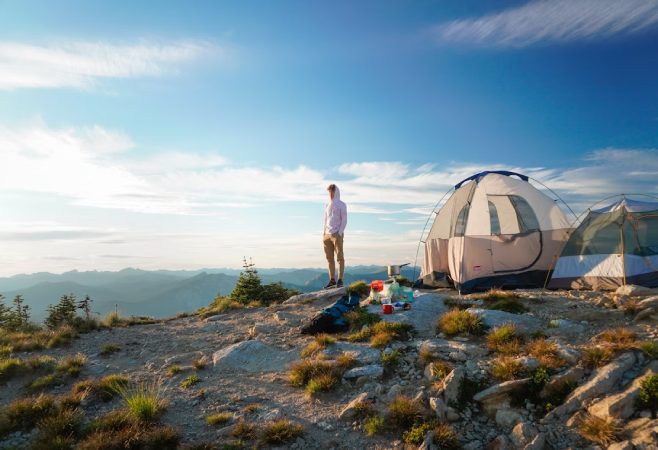 Make sure to camp in areas that are designated for wild camping and avoid setting up camp close to roads or populated areas.