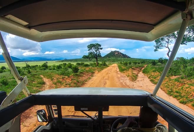 Game drives is one of the top things to do in Tsavo East National Park