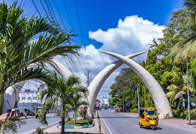 You can drive from Nairobi to Mombasa using Nairobi-Mombasa highway