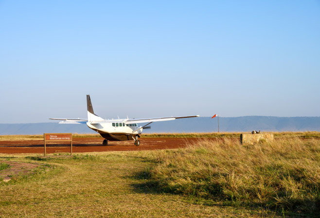 Flying is the most time-efficient way to get close to Shimba Hills National Reserve