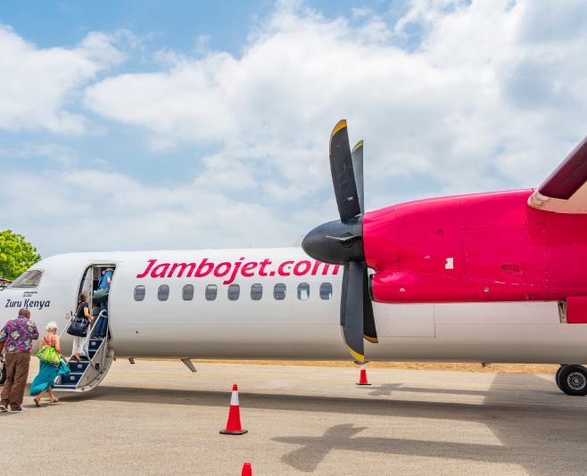 Jambojet is dedicated to providing affordable, safe, and reliable air travel to both domestic destinations within Kenya and regional routes in East Africa