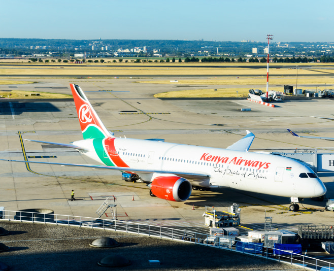 Kenya Airways serves a wide range of domestic, regional, and international destinations across Africa, Europe, Asia, and the Middle East